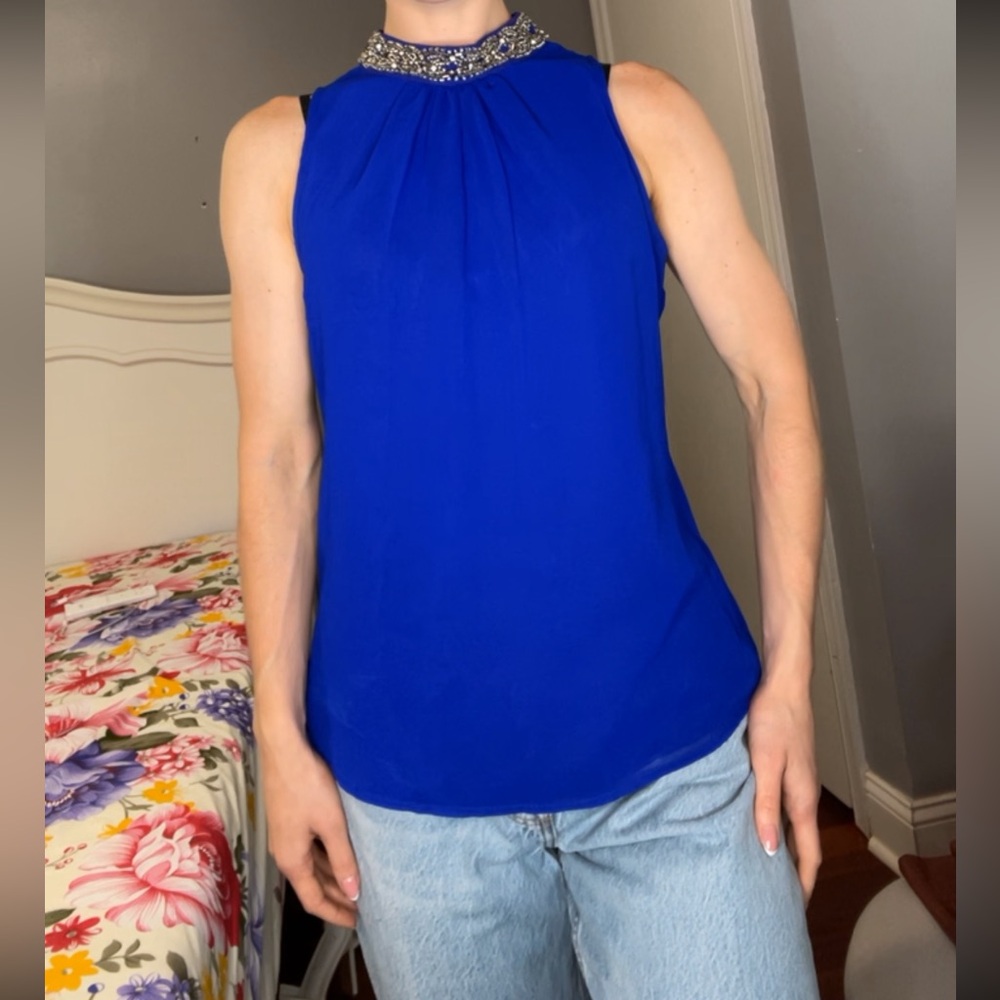 Royal blue top